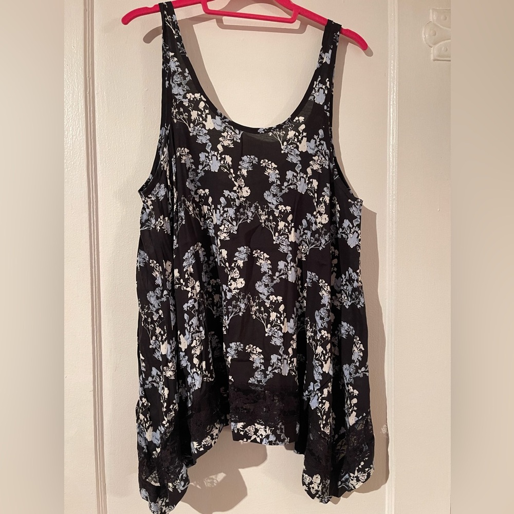 Free People Floral Lace Slip
